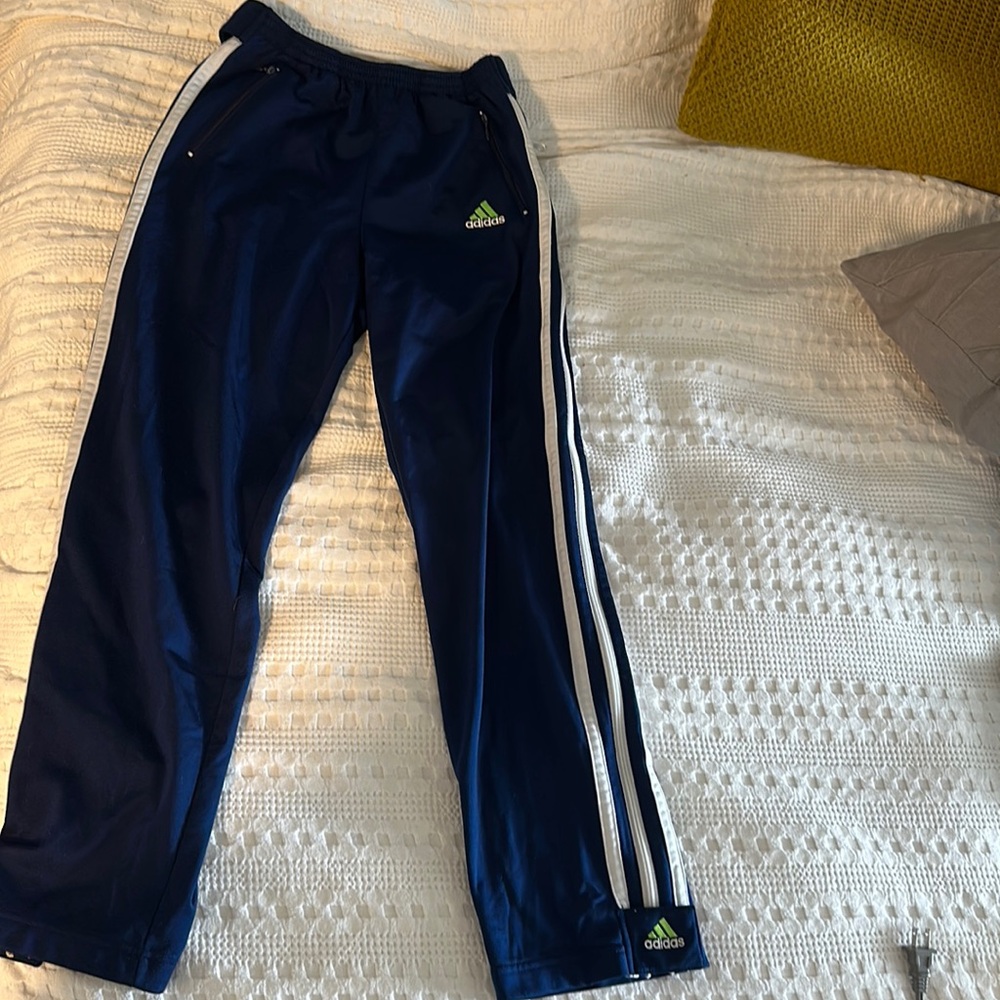 Vintage Blue & White Adidas Track Pants